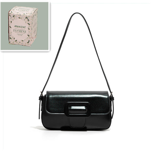 polly bag female solid color underarm bag retro single shoulder baguette