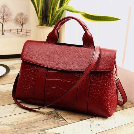 leather pattern handbag large capacity ladies bag new european and american fashion all match messenger shoulder bag