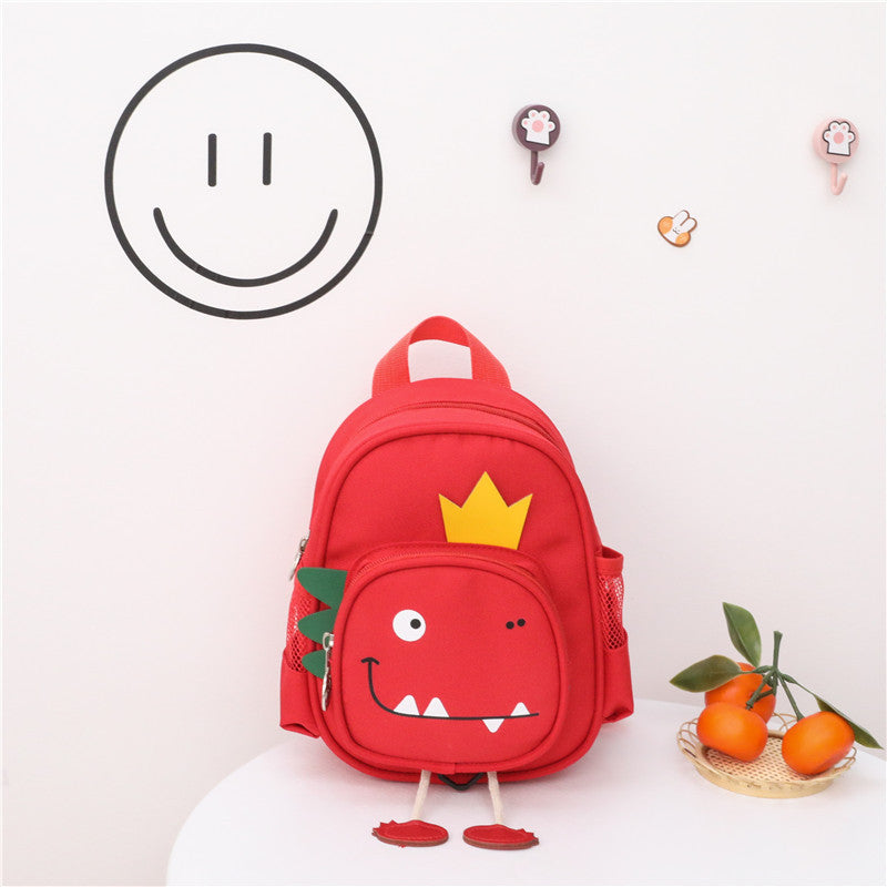 new korean childrens backpack cartoon dinosaur boys and girls small school bag kindergarten anti lost backpack