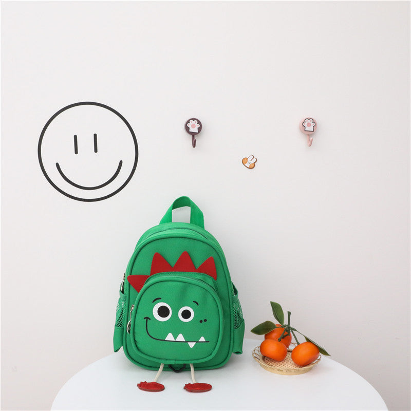 new korean childrens backpack cartoon dinosaur boys and girls small school bag kindergarten anti lost backpack