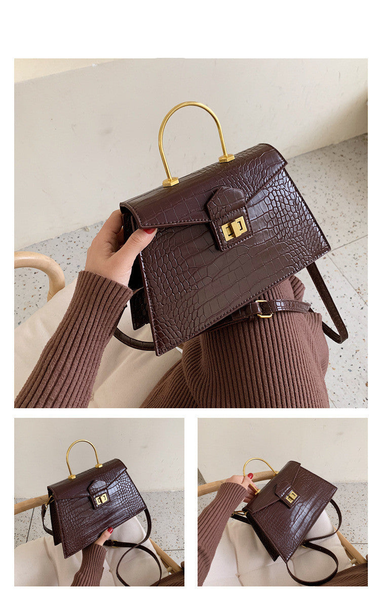 autumn and winter new trendy fashion wild one shoulder portable messenger small square bag