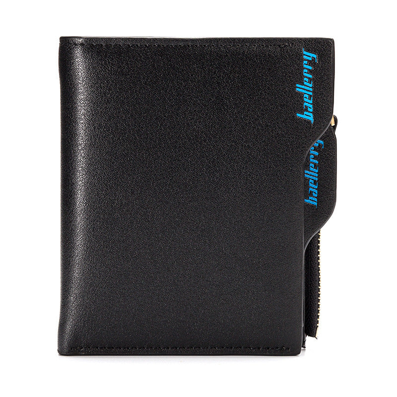 mens multifunction card zipper short wallet