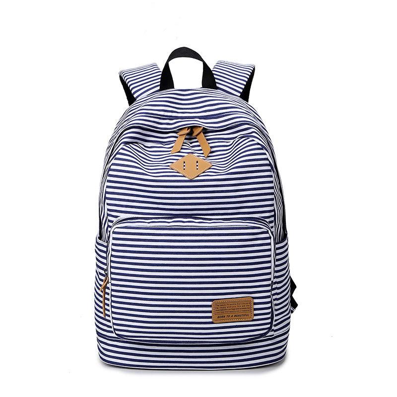 middle school student school bag navy wind casual female bag backpack