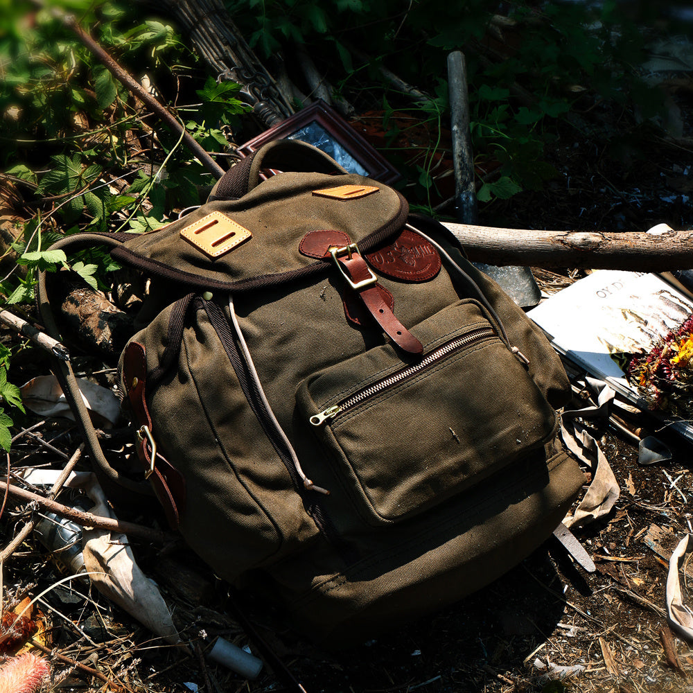 american retro fr825 same heavy oil wax water repellent canvas outdoor long distance backpack