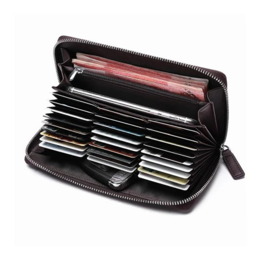 long leather mens zipper wallet and more