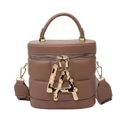 Single Shoulder Messenger Bag Winter LA Bag Fashion Bucket Handbag