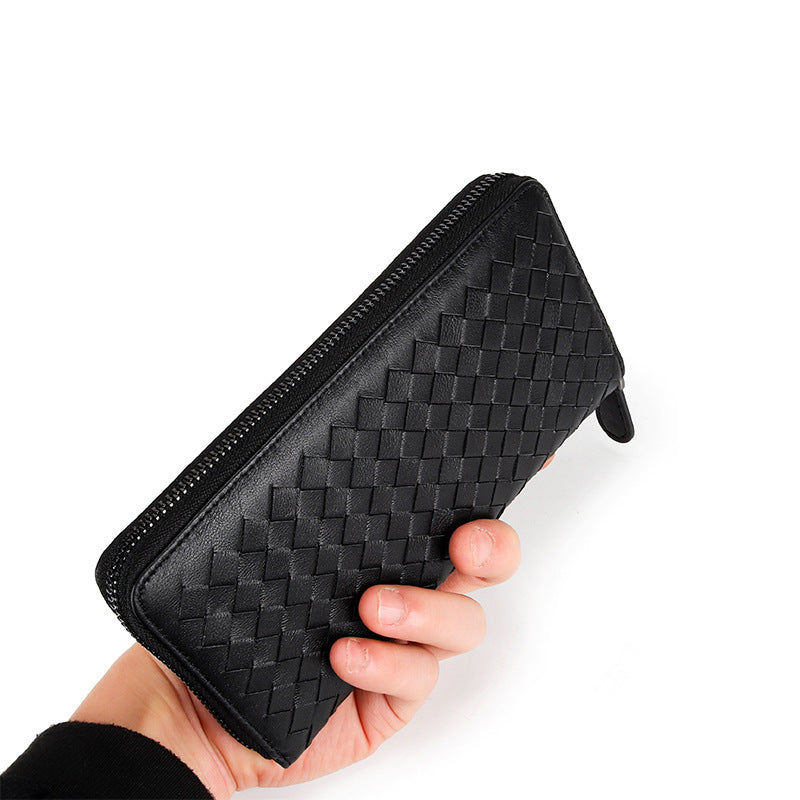 korean style fashion wallet large capacity mens zipper handbag