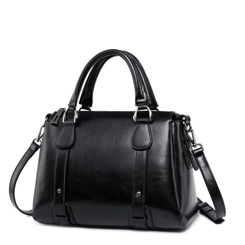 new fashion leather handbags cowhide ladies shoulder handbags