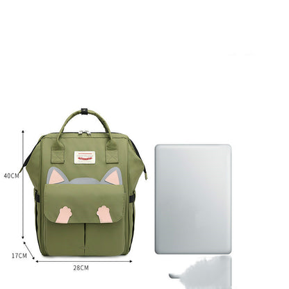 backpack trend cat ear girl backpack middle school student high school student school bag large capacity computer backpack