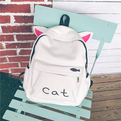 new cartoon backpack ladies canvas student bag