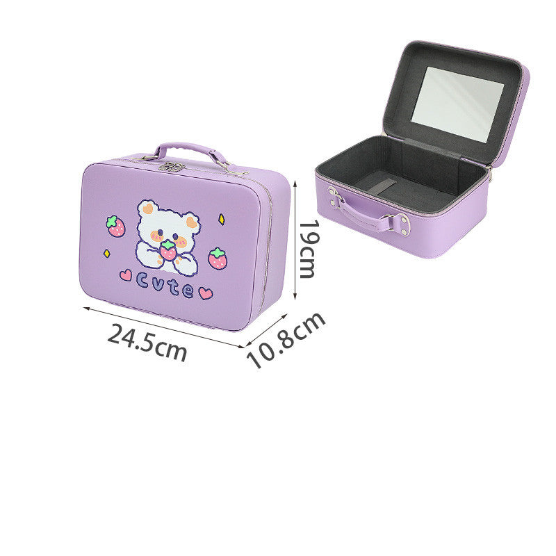 cute large capacity cosmetic bag extra large portable high end storage box