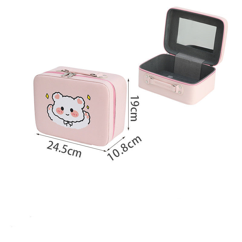 cute large capacity cosmetic bag extra large portable high end storage box