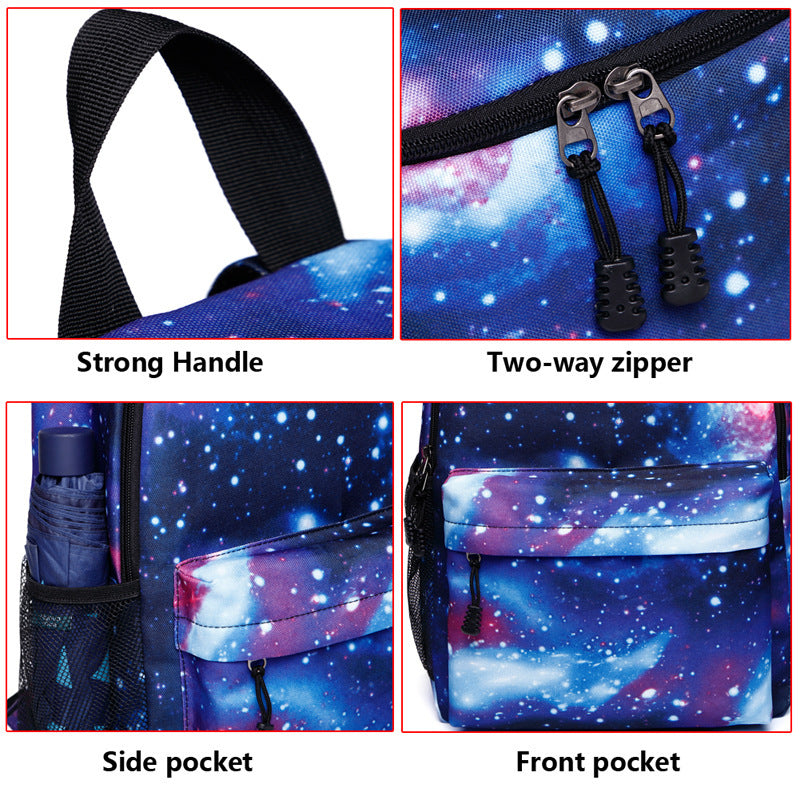 male and female backpack starry sky usb charging middle school student schoolbag