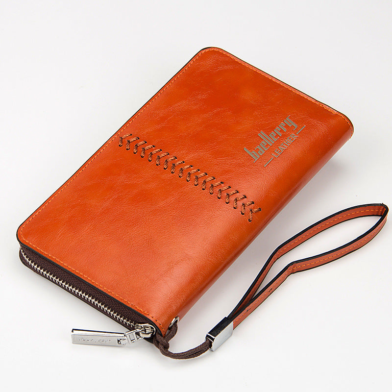 leather mens clutch bag multifunctional wallet men