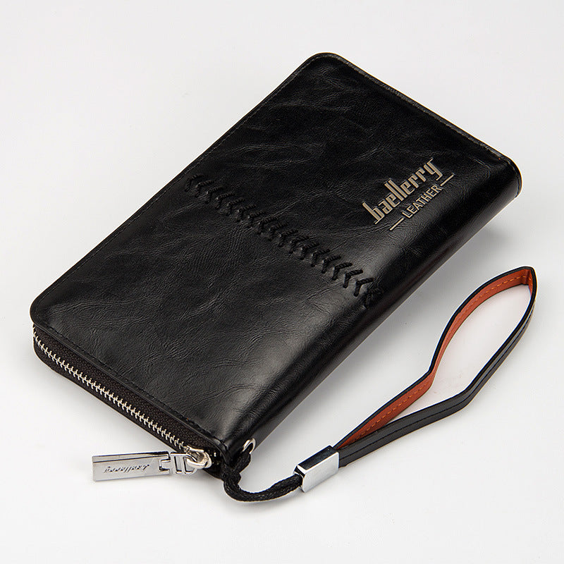 leather mens clutch bag multifunctional wallet men