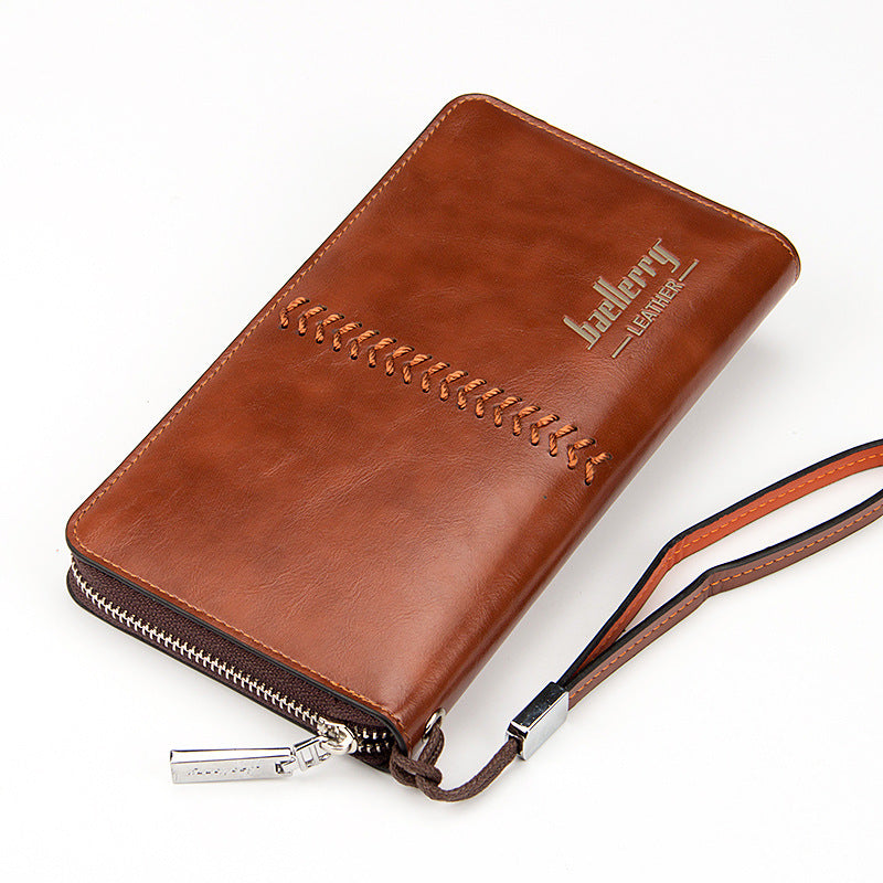 leather mens clutch bag multifunctional wallet men