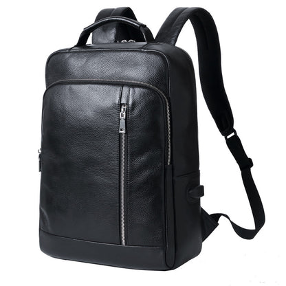 new mens backpack business leather backpack large capacity