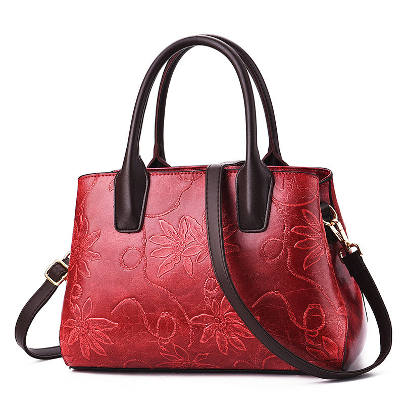 fashion embossed ladies handbag