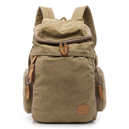 canvas backpack male college style large capacity student school bag