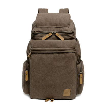 canvas backpack male college style large capacity student school bag