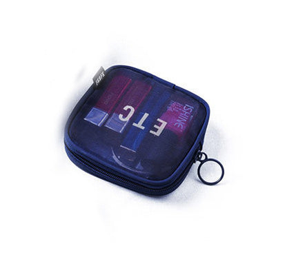 travel nylon mesh breathable digital storage bag cosmetic toilet bag portable etc cosmetic bag three piece suit