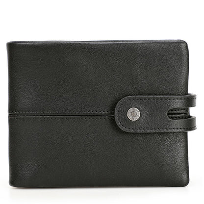 black angel factory source rfid anti theft brushed leather mens wallet fashion trend cross border mens bag cross border delivery