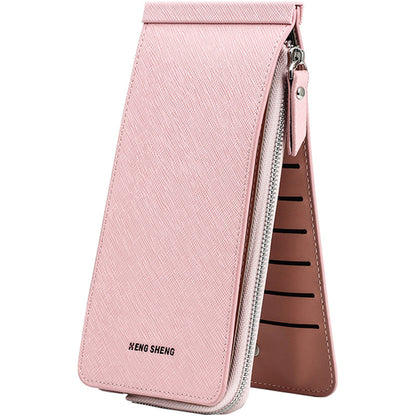 womens wallet long zip clutch