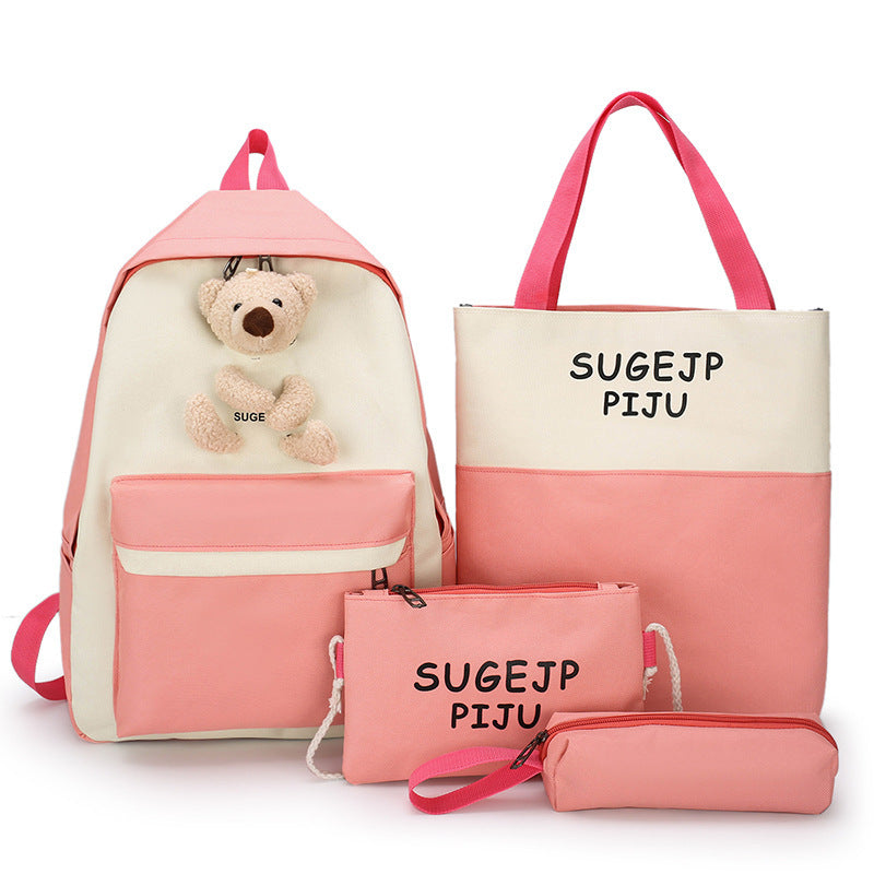 student schoolbag four piece set