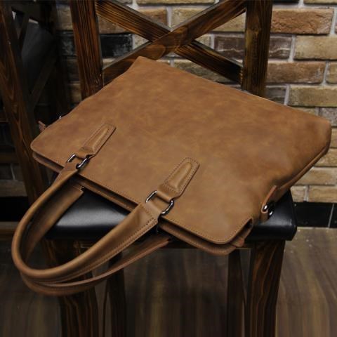 crazy horse leather mens handbag