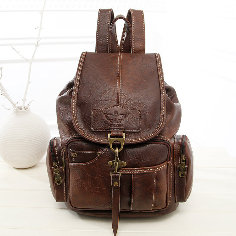 retro shoulder bag female new female bag fashion trend hook womens backpack student bag