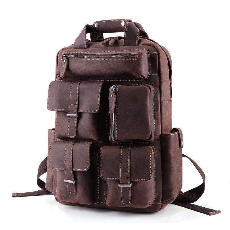 crazy horse leather retro leather mens bag