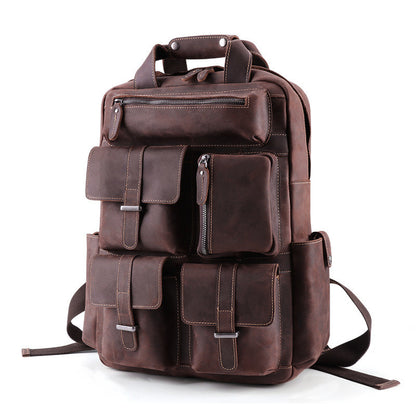 crazy horse leather retro leather mens bag