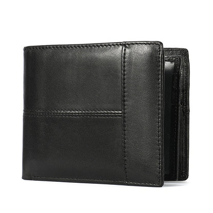 mens wallet genuine leather purse credit catrd holder short wallet