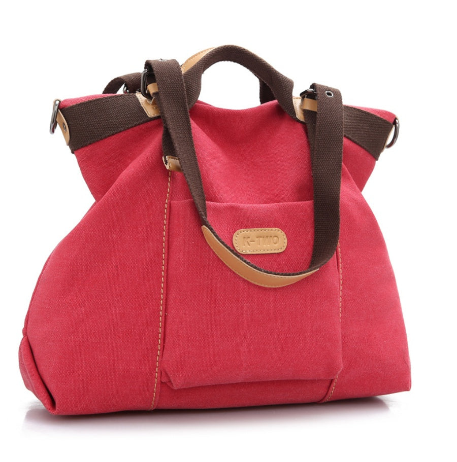 vintage casual canvas bag student handbag