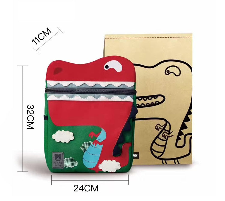 childrens kindergarten oxford cloth shoulder bag korean version of the dinosaur cartoon animal backpack