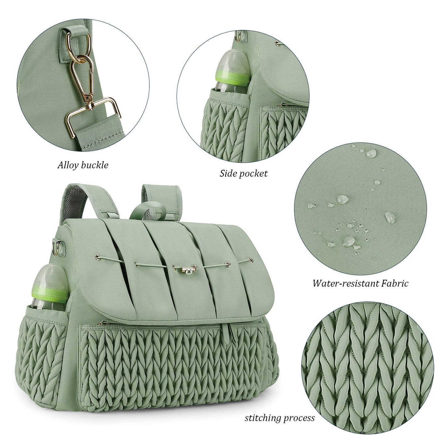 large capacity outdoor travel insulation waterproof diaper bag