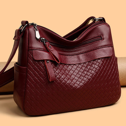 Women's Multi-Layer, High-Capacity, Soft Leather Versatile Crossbody Bag