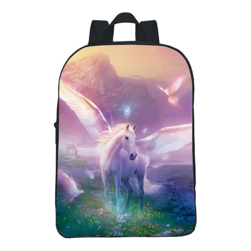 12 inch digital printing animal horse backpack