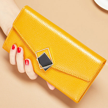 womens long fashion large capacity genuine leather wallet