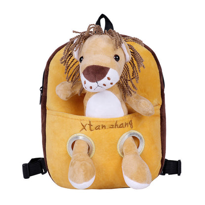 cartoon cute plush double shoulders kindergarten backpack