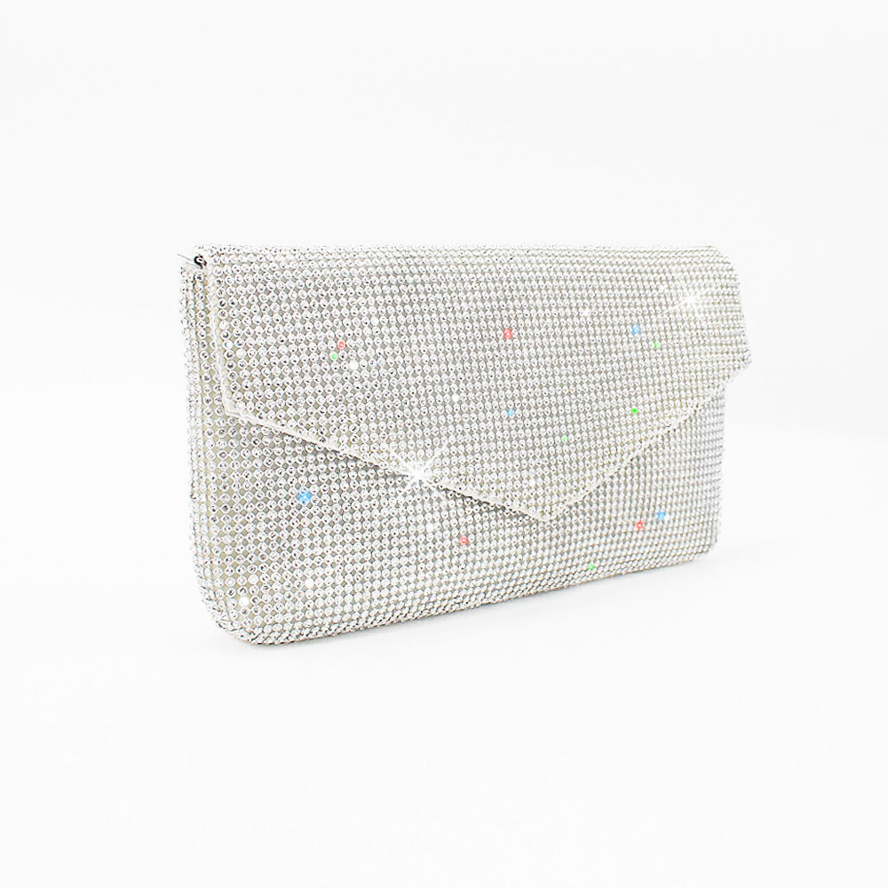 blingbing rhinestone ladies dinner bag mesh rhinestone clutch