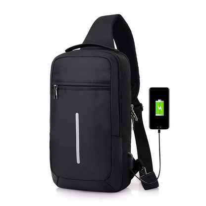 anti theft usb charging chest bag with you
