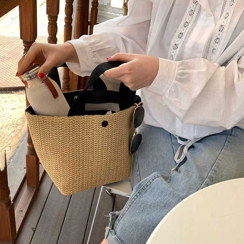 casual rattan women handbags