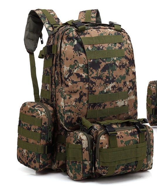 mens travel backpack oxford cloth outdoors backpack army camouflage tactics double shoulder bag mountaineering large combination backpack