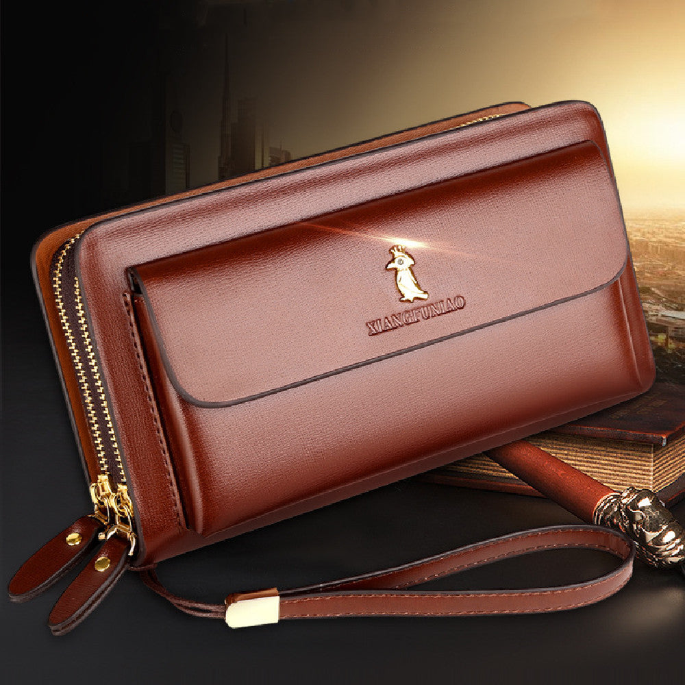 mens fashion business zipper wallet