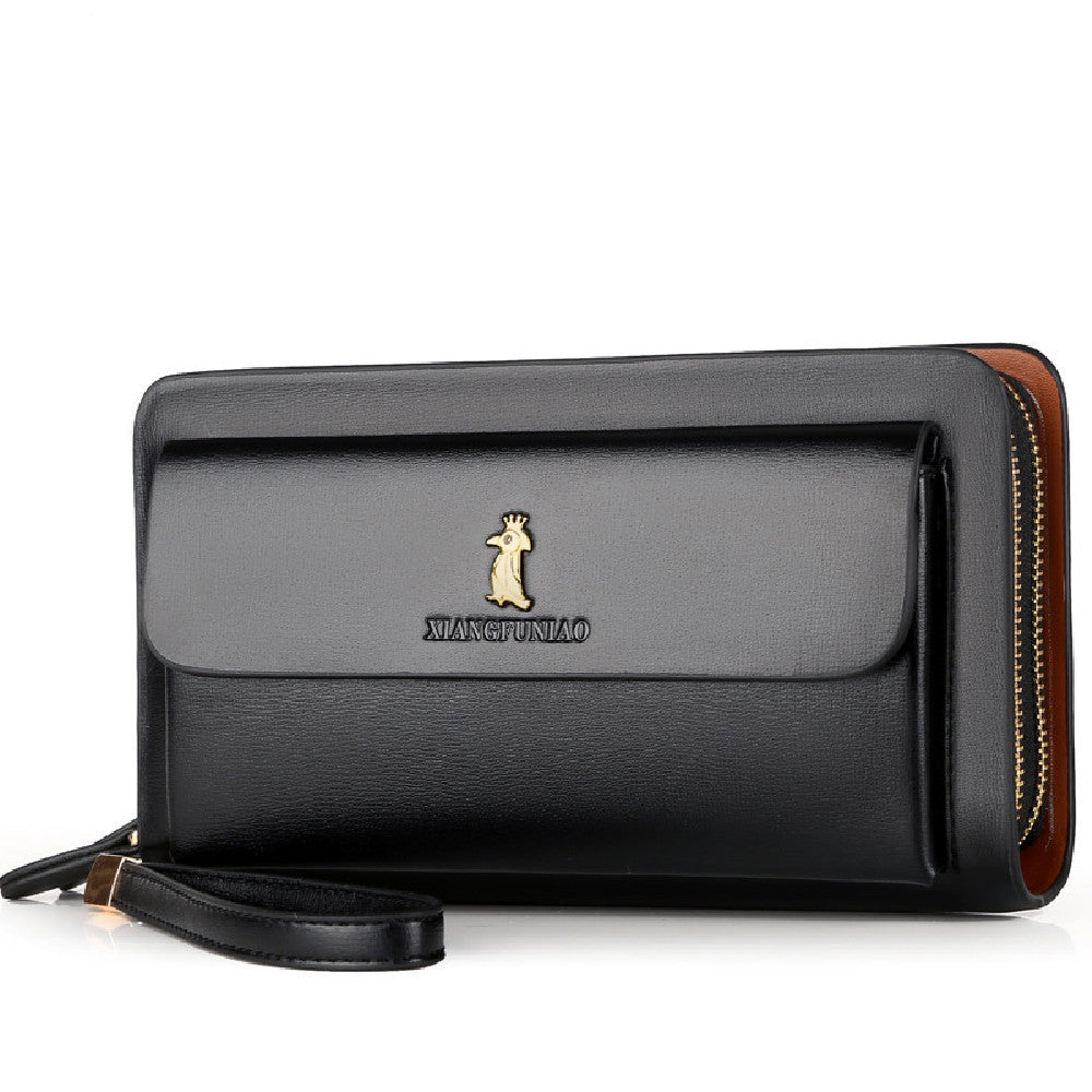 mens fashion business zipper wallet