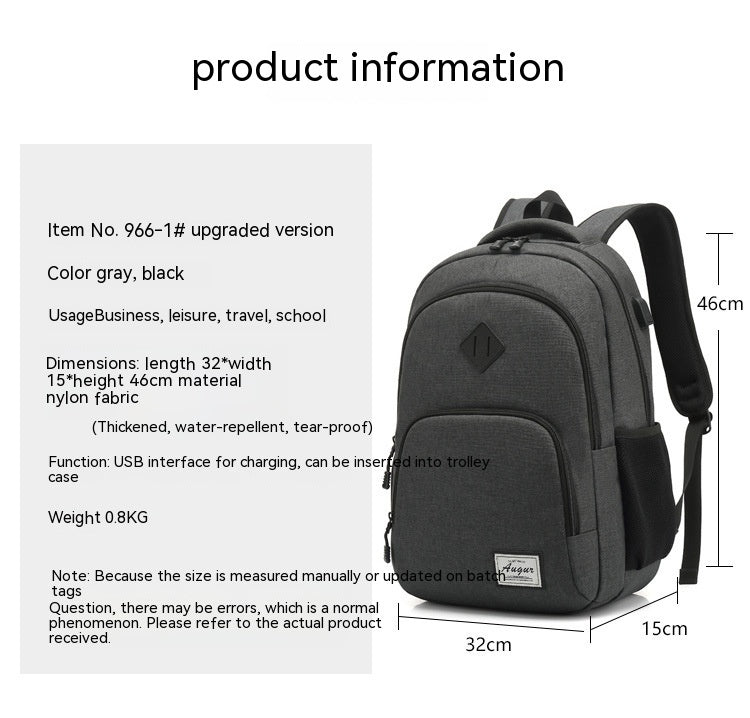 backpack simple and lightweight charging with usb interface