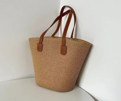 all matching straw mori style woven bag ins