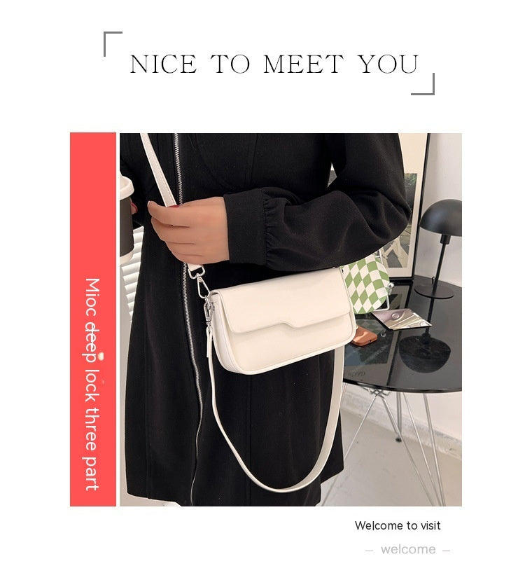 niche baguette bag korean style simple underarm shoulder bag