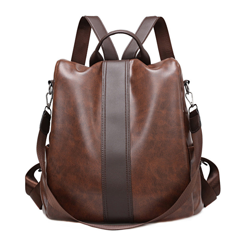 womens fashion soft leather backpack